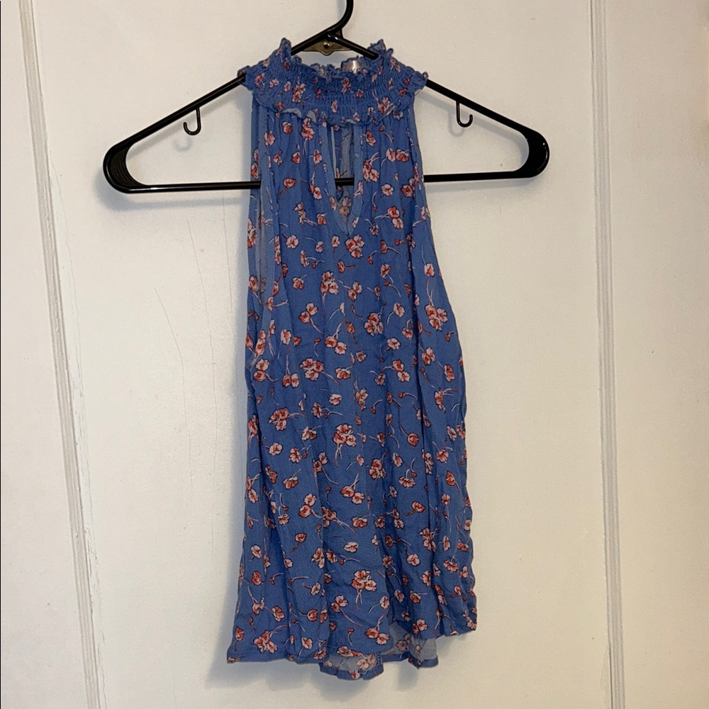 Dizzy Gal Blue Floral Blouse